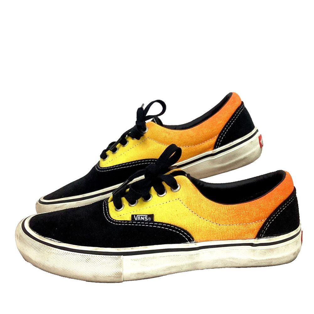 Vans Era Pro -Men's Sz 9- (Fade) Black/Orange -Yellow/Orange Ombre Shoes- 721454